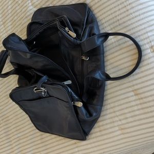 Sharper Image Leather Duffle Bag